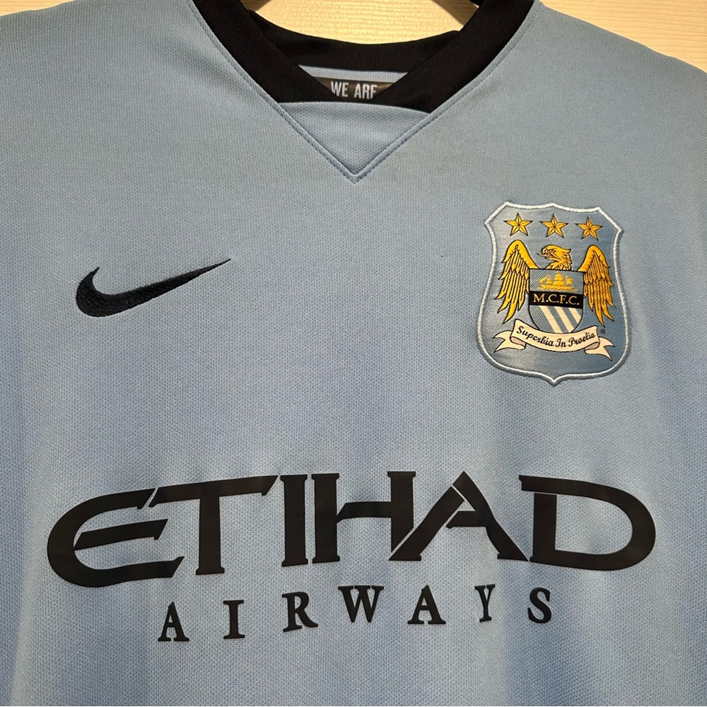 Manchester City 2013/2014 Home Jersey, Medium, Aguero 16, Football, Soccer - Picture 3 of 7